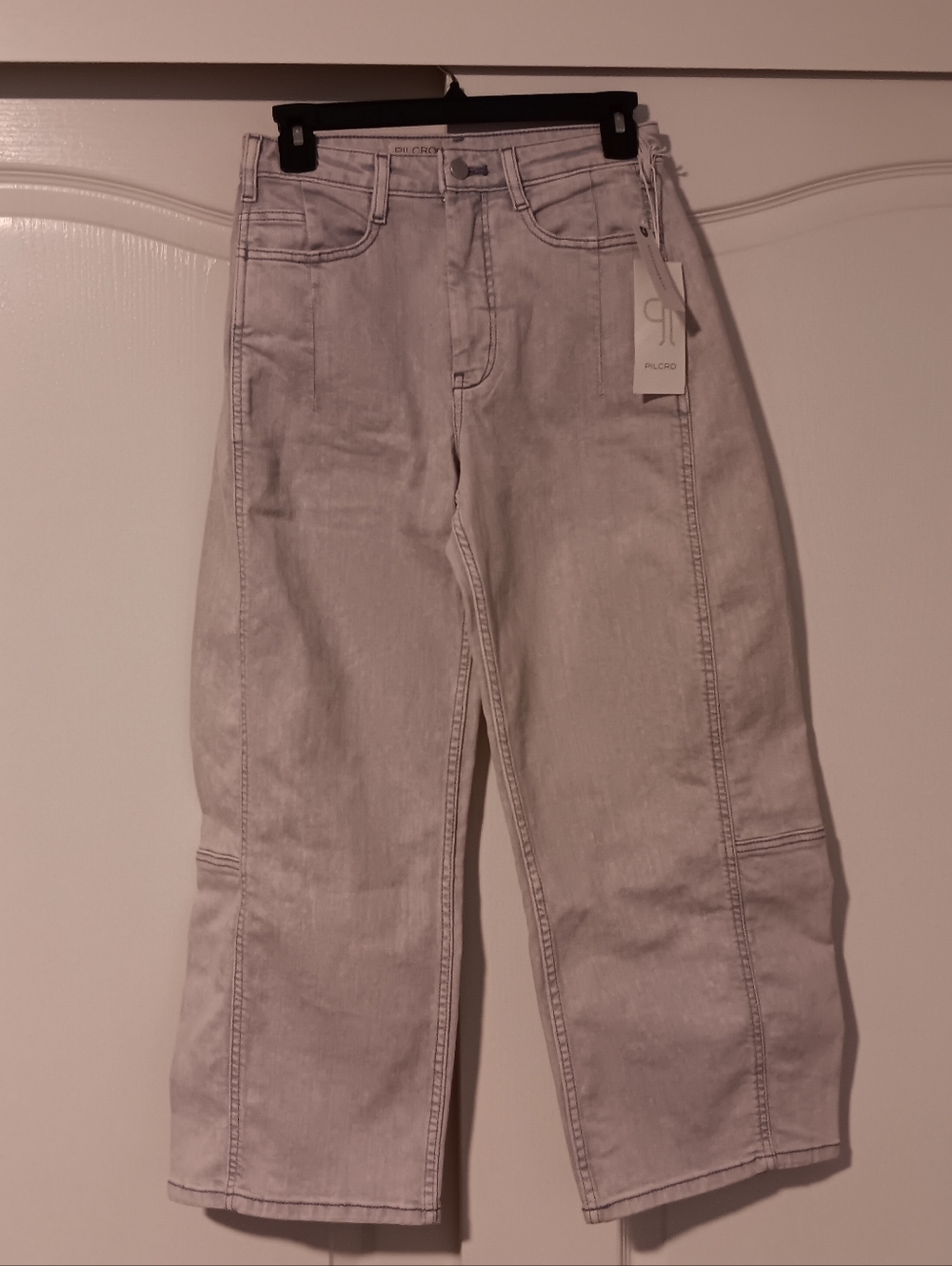 Pilcro The Kenna Mid Rise Barrel Jean In Lavander Size 24